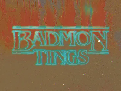 Badmon Tings Distort bada$$ badass benguiat custom distort netflix photoshop retro stranger things typography vhs