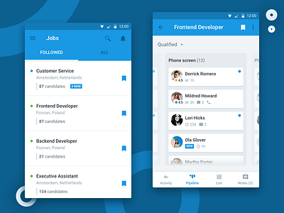 Mobile 3 android ats candidates hiring ios jobs mobile mobile app offers candidate pipeline recruitee recruiting
