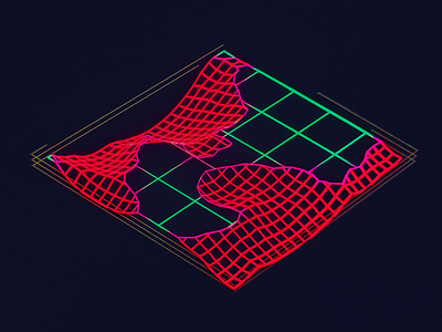 Ra Construction Grid /// 3d cg cyber hologram houdini interface scifi ui ux