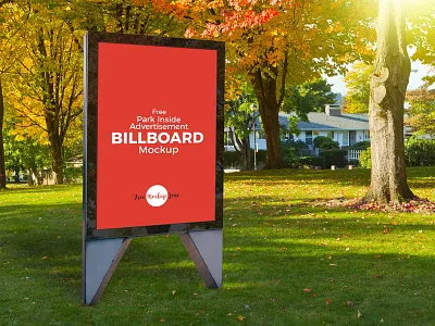 Free Park Inside Advertisement Billboard Mockup PSD free free mockups freebie mockup mockups