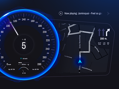 Instrument cluster concept automotive concept dashboard instrument cluster ui