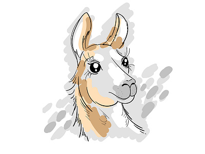 Cute Llama animal cute doodle illustration llama marialetta romantic sketch vector