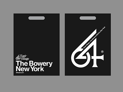 64 East Village - Bag bag bowery brand branding design logo new york real state residence type typography