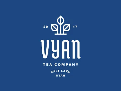 Vyan Lockup grow icon leaf leaves logo mark nature plant tea
