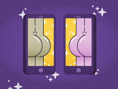 Grindr butt drawing flat gay grindr human illustration iphone queer texture