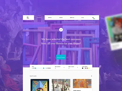 Canvases Store (Canvases page) clean design experience home invoice landing page surge user ux web website