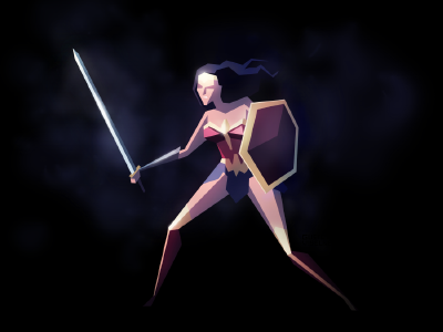 Wonder Woman gal gadot galgadot gaming illustration low poly lowpoly retro super hero superhero warner wonder woman wonderwoman