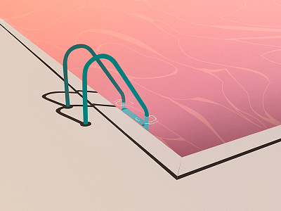 Pool time colors flat illustrations pool water
