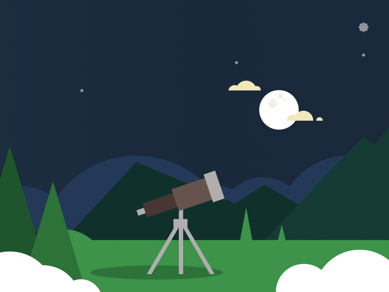 Telescope communication illustration planet space telescope vector