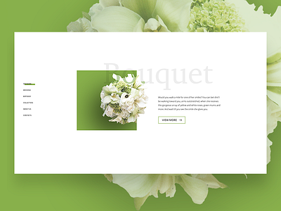 Bouquet - First page design bouquet design flowers greenery inspiration simple spring summer ui web design wedding white