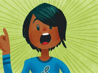 The Aha Moment Process {GIF} animated children digital education gif illustration kids process progress teaching video watercolor