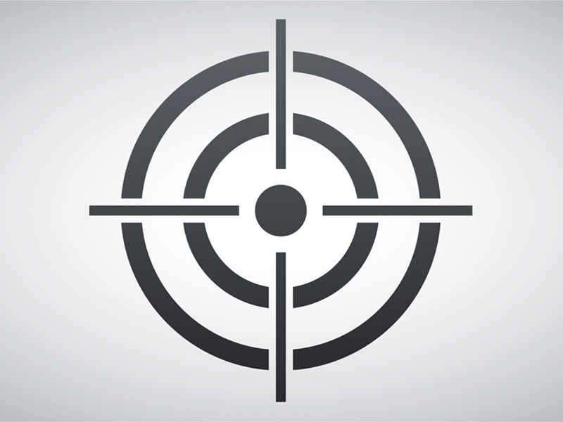 Target 3d bullet bullseye motion graphics shooting target