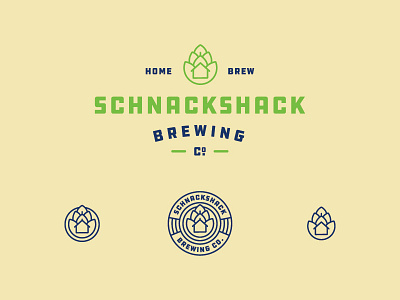 Schnack Shack v2 beer hops identity logo typography