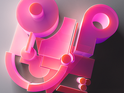 SubGeo 3d c4d colourful geometric lighting plastic render