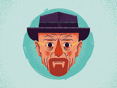 Walter White - Heisenberg bold breaking bad cartoon heisenberg illustration retro vintage walter white