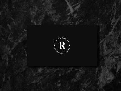 Business Card - Work in Progress black business card freelance logo marble type