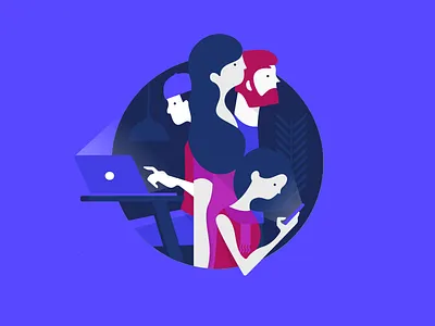 Millennials illustration startup team vector young