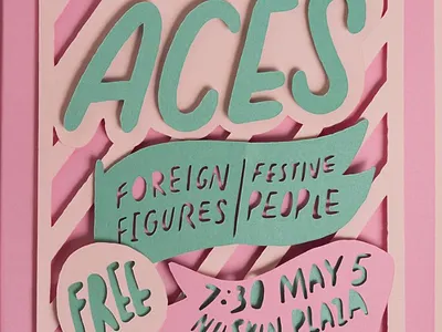 Paper Craft Gig Poster gig poster graphic design lettering paper craft