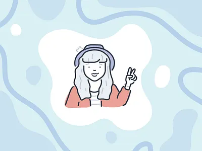 Peace brand character exploration girl idea illustration peace style test woman