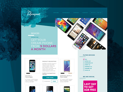 Progresif Website - Device Detail art direction brand fluid design graphic design responsive web design typography ui user interface design ux visual design web web design