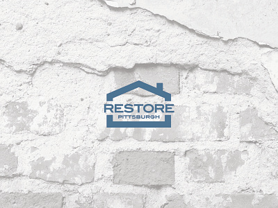 Restoration Business Logo branding business home house illustrator logo restoration type typography