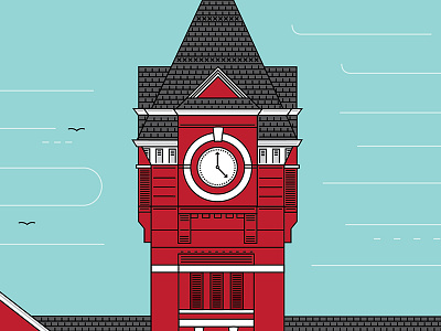 Architectural Illustration architecture auburn building illustration wip