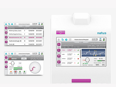 Hearing Screening Device app design medical ui