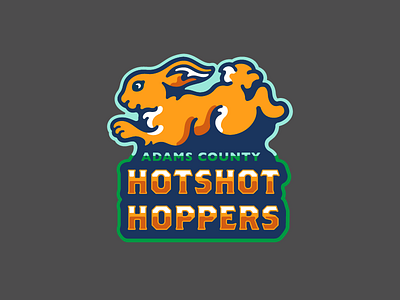 Hotshot Hoppers Logo 4h athletic branding logo rabbit