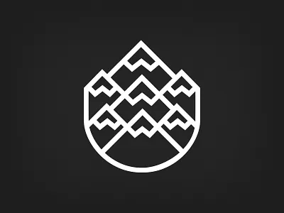 Ms black and white branding design geometry icon logo minimalist mountains outdoors