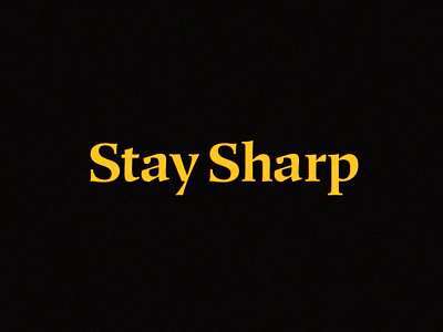 Stay Sharp black cinema japan katana movie simple stay sharp sword title trailer typography yellow