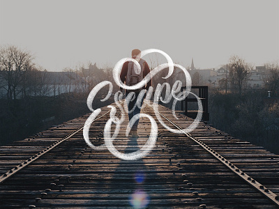 Escape calligraphy customtype design graphic design handlettering handmadefont lettering logo typography