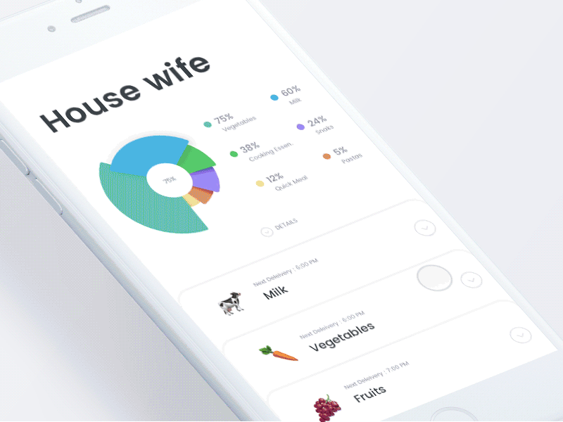 House essentials app app day delivery icon johnyvino line milk organic subscribe ui ux