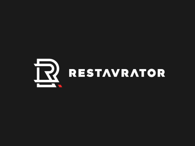 Restavrator black cars letter letters line lines minimal monogram rr white