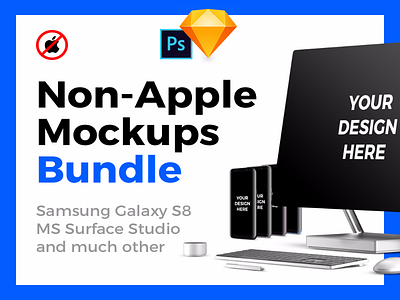 Non Apple Mockups Bundle animation creative design designer graphic design mockup ui