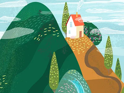 Home Illustration bright character fairytale house marushabelle vector