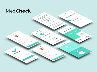 MedCheck UI health app illustrator portfolio sketch ui