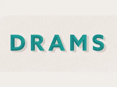 Drams 3d custom type font lettering typography