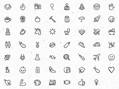 Sketched Emojis Freebie apple drawn emoji handdrawn sketch sketched smiley