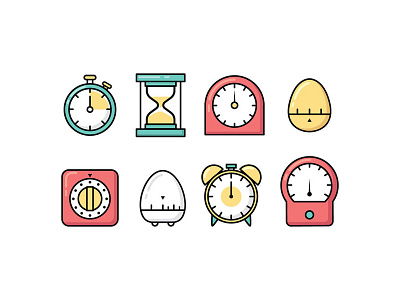 Time Icons alarm clock cook countdown device egg hours kitchen