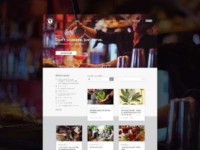 Think Drinks Website - Blog blog cards drinks layout posts ui ux webdesign website widgets