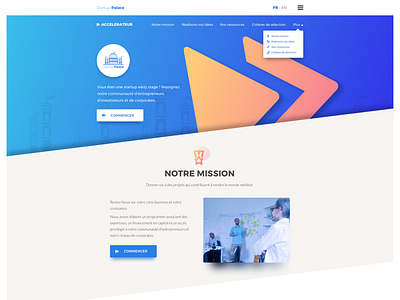 Accelerateur Startup Palace Final graphic design onepage ui design uiux webdesign