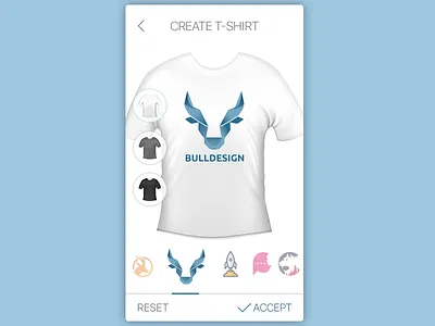 Daily UI, Week Twelve, Day 3 - Create Print T-Shirt blue choose combination dress logo t shirt