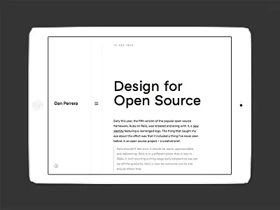 Article blog minimal ui ux website
