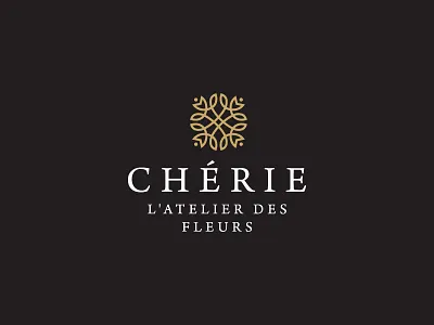 Chérie flower icon logo luxury rose shop