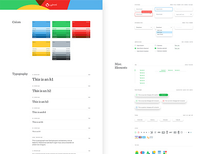 Uplevel UI Styleguide focus lab styleguide swatch typography ui kit website