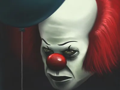 Pennywise art digital painting illustration it pennywise photoshop portrait stephenkingsit