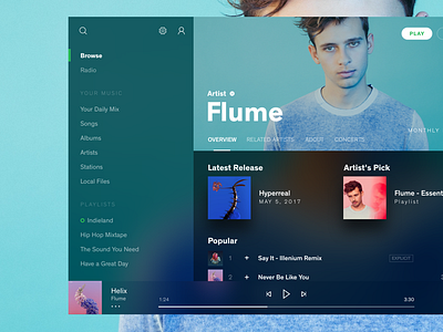 Acrylic Spotify acrylic design fluent microsoft spotify ui ux