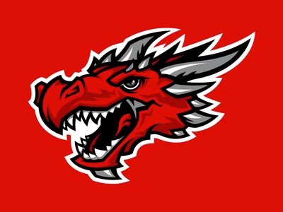 Swartz Creek Dragons Head brand design dragon dragons identity illustration logo school sport vector
