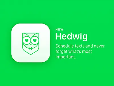Hedwig for iOS ✨ app hedwig icon ios iphone launch owl reminder schedule text
