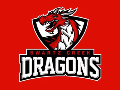 Swartz Creek Dragons Main Logo brand design dragon dragons identity illustration logo school sport vector